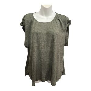 Max Studio Green T-Shirt Blouse. Size XL